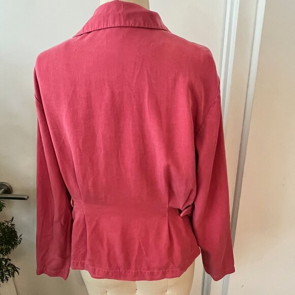 CUT LOOSE  Short Pink Tencel Jacket Size Small - Picture 5 of 8